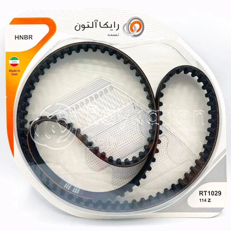 تسمه تایم رایکالتون مدل 114 دندانه HNBR مناسب برای سمند